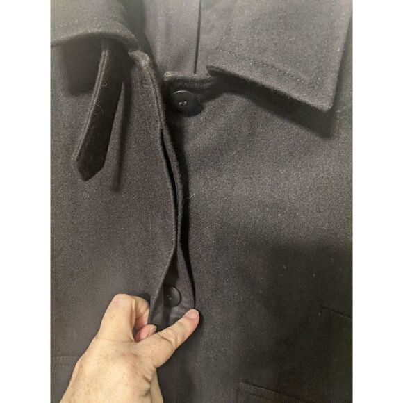 J.Crew Wool Blend Peacoat Size Small Women's Solid Black Casual Dress Coat - Picture 15 of 16